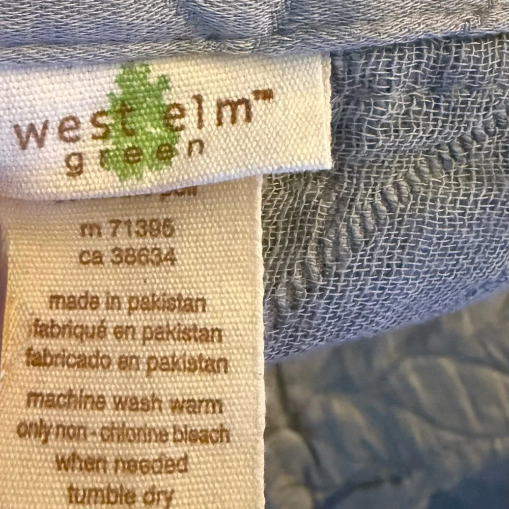 West Elm gray Quilted Bedding